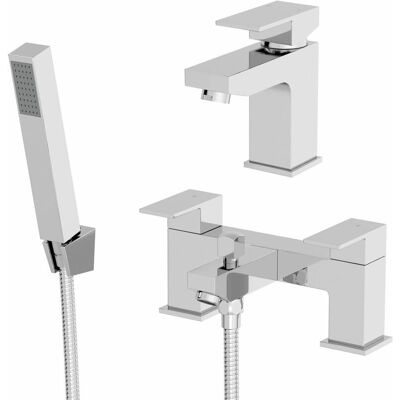 Architeckt - Modern Bathroom Square Basin Sink Mixer Tap Architeckt - Modern Bathroom Square Basin Sink Mixer Tap