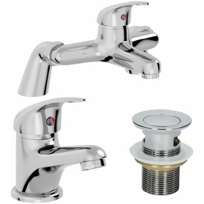 Architeckt - Bathroom Basin Mono Mixer Tap - Chrome - Bathroom Faucet Architeckt - Bathroom Basin Mono Mixer Tap - Chrome - Bathroom Faucet