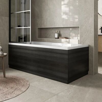 Aurora Modern Bathroom 1700 Front & 700 End Bath Panel Pack MDF Charcoal Grey - Bath Panel Pack Aurora Modern Bathroom 1700 Front & 700 End Bath Panel Pack MDF Charcoal Grey - Bath Panel Pack