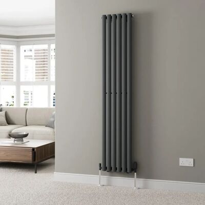Radilux - Vertical Oval Tube - Grey - Radiator Radilux - Vertical Oval Tube - Grey - Radiator