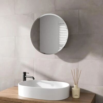 Unbranded - Round Door Mirror Cabinet - Stainless Steel - 500mm - Mirror Cabinet Unbranded - Round Door Mirror Cabinet - Stainless Steel - 500mm - Mirror Cabinet