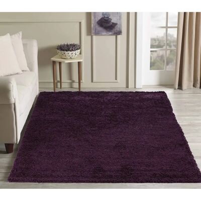 Smart Living Wholesale Ltd 60cm x 110cm Aubergine Luxury Modern Shaggy Rug Smart Living Wholesale Ltd 60cm x 110cm Aubergine Luxury Modern Shaggy Rug