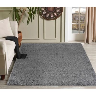 Serdim Rugs - Dark Grey Shaggy 160x230cm Area Rug Serdim Rugs - Dark Grey Shaggy 160x230cm Area Rug