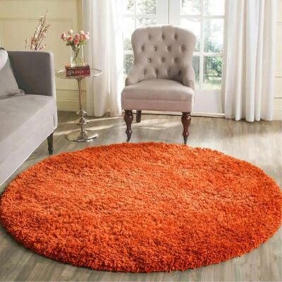 Serdim Rugs - Round 120x120 - Orange - Rug Serdim Rugs - Round 120x120 - Orange - Rug