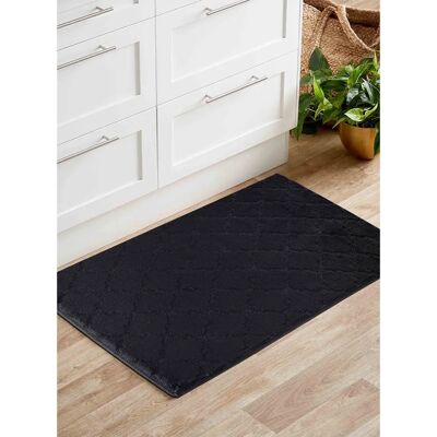 Serdim - Rectangle 50x80 cm Trellis 9mm - BLACK - Rug Serdim - Rectangle 50x80 cm Trellis 9mm - BLACK - Rug