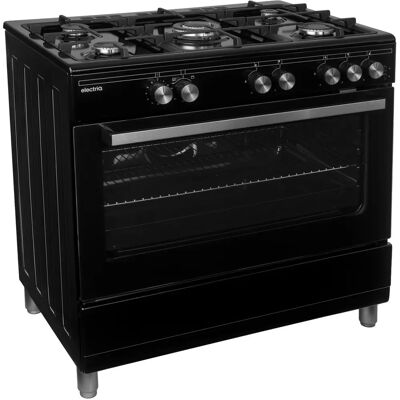 Electriq - Eqrange90gasblack - Gas Range Cooker Electriq - Eqrange90gasblack - Gas Range Cooker