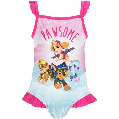 Maiô rosa Paw Patrol para meninas 5-6 anos Maiô rosa Paw Patrol para meninas 5-6 anos