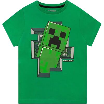 T-Shirt Graphique Minecraft Creeper - Garçons 12-13 Ans - Publicité T-Shirt Graphique Minecraft Creeper - Garçons 12-13 Ans - Publicité