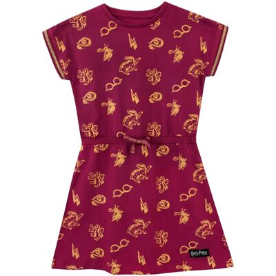 Robe Harry Potter avec symbole de Poudlard - Rouge 6-7 ans - Publicité Robe Harry Potter avec symbole de Poudlard - Rouge 6-7 ans - Publicité