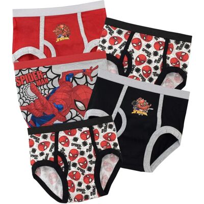Marvel Spider-Man Underwear 5 Pack - Kids' Cotton Briefs for 7-8 Years Marvel Spider-Man Underwear 5 Pack - Kids' Cotton Briefs for 7-8 Years