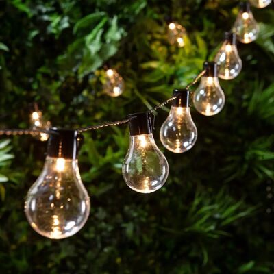 Lights4fun - Retro Globe - 20 Warmweiß-LED - Batterie - Festoon-Lichter Lights4fun - Retro Globe - 20 Warmweiß-LED - Batterie - Festoon-Lichter