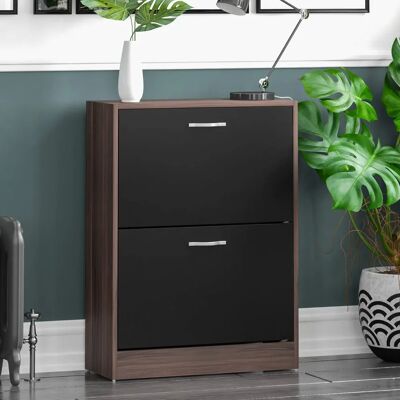 Home Discount - Armoire - Noyer - Noir - Armoire de rangement - Publicité Home Discount - Armoire - Noyer - Noir - Armoire de rangement - Publicité