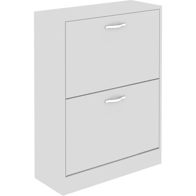 Vida Designs Shoe Cabinet with 2 Drawers - Shoe Storage Organizer - White - Shoe Cabinet Vida Designs Shoe Cabinet with 2 Drawers - Shoe Storage Organizer - White - Shoe Cabinet
