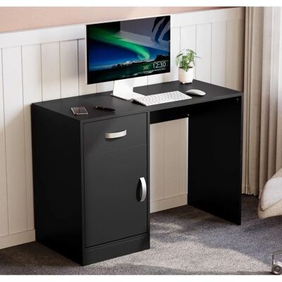 Hudson - Hudson Computer Desk - Black - 1 Drawer - Desk Hudson - Hudson Computer Desk - Black - 1 Drawer - Desk