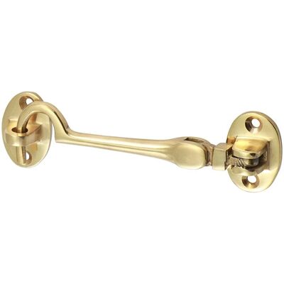 Timco - CabinHook - Polished Brass - 100mm - Cabin Hook Timco - CabinHook - Polished Brass - 100mm - Cabin Hook