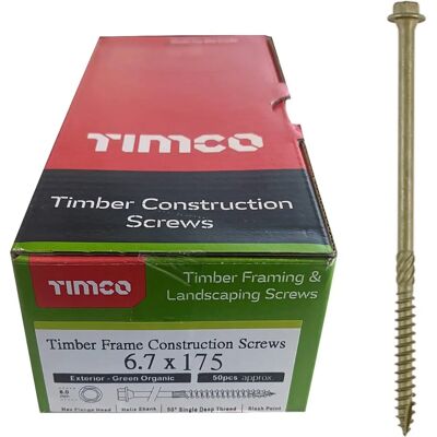 Viti per legno Timco esagonali - 6,7 x 175 - Viti da costruzione Viti per legno Timco esagonali - 6,7 x 175 - Viti da costruzione
