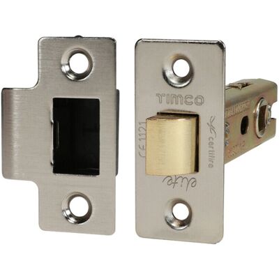 Timco - Tubular Latch - Satin Nickel - 76mm - LATCH Timco - Tubular Latch - Satin Nickel - 76mm - LATCH