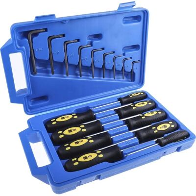 Set di strumenti RS PRO - 18 pezzi chiavi Torx e a forma di L Set di strumenti RS PRO - 18 pezzi chiavi Torx e a forma di L