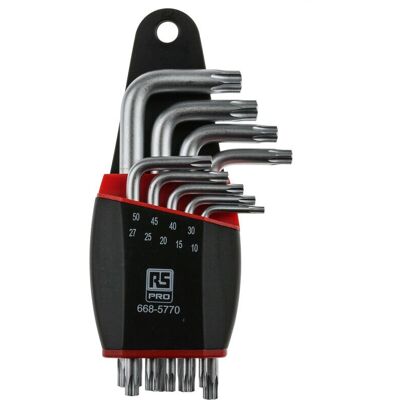RS PRO Chrom-Vanadium L-Schlüsselset T10-T50 - Schraubenzieher-Set RS PRO Chrom-Vanadium L-Schlüsselset T10-T50 - Schraubenzieher-Set