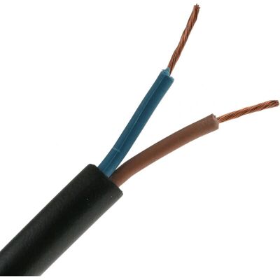 RS PRO Netzleitung H07RN-F 2x1mm - Gummi, 50m, Schwarz RS PRO Netzleitung H07RN-F 2x1mm - Gummi, 50m, Schwarz