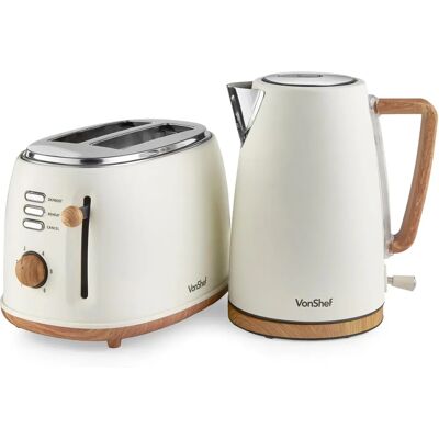 Vonshef - Kettle & Toaster Set - Cream Vonshef - Kettle & Toaster Set - Cream