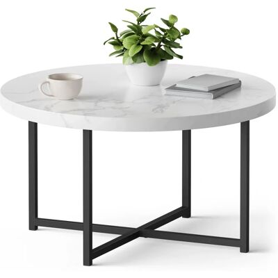 VonHaus - Marble Coffee Table - Round - Coffee Table VonHaus - Marble Coffee Table - Round - Coffee Table