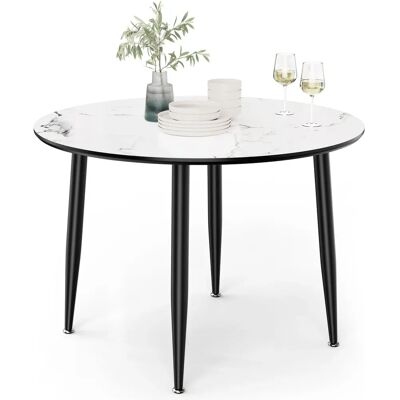 Vonhaus - Parma - 4 Seater - Marble Round - Dining Table Vonhaus - Parma - 4 Seater - Marble Round - Dining Table