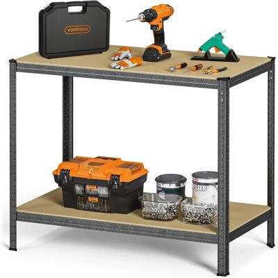 Vonhaus - Reinforced Steel Workbench - Grey - Workbench Vonhaus - Reinforced Steel Workbench - Grey - Workbench