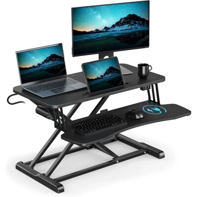 Vonhaus - Electric Standing Desk Converter - Height Adjustable - Desk Vonhaus - Electric Standing Desk Converter - Height Adjustable - Desk