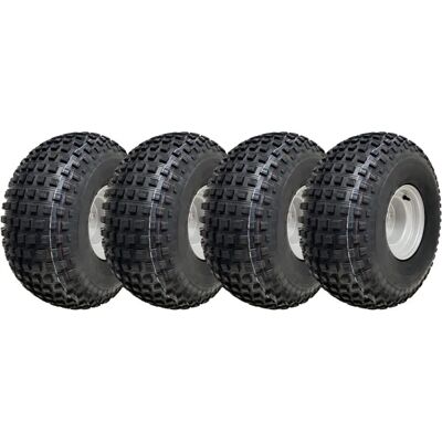 Wanda 22x11.00-8 Ensemble Roues et Pneus ATV - Résistant, 4-Ply, 100mm PCD Wanda 22x11.00-8 Ensemble Roues et Pneus ATV - Résistant, 4-Ply, 100mm PCD
