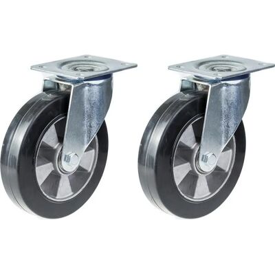 Ruota da 152mm 6" Nera in Gomma Resistente 660 Kg - Ruota Lankhju Ruota da 152mm 6" Nera in Gomma Resistente 660 Kg - Ruota Lankhju