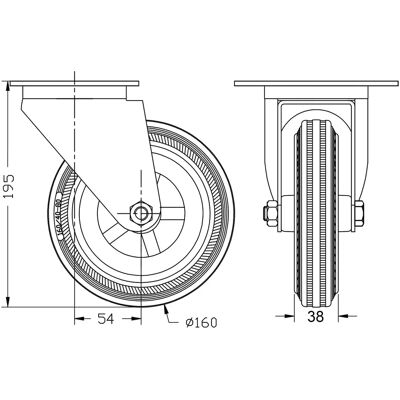 Parnells Ruostumaton teräs 160mm Svinghjul - Pyörä Parnells Ruostumaton teräs 160mm Svinghjul - Pyörä