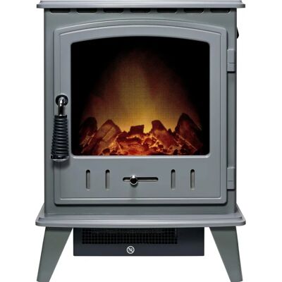Adam Aviemore 1800W Electric Stove - Grey Enamel Adam Aviemore 1800W Electric Stove - Grey Enamel