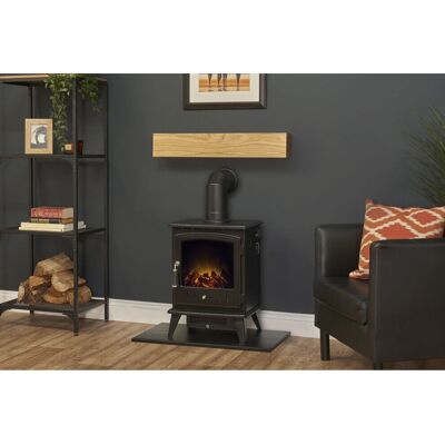 Adam - Aviemore Stove - Oak Beam - Black - Stove Adam - Aviemore Stove - Oak Beam - Black - Stove