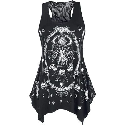 Jawbreaker Vitriol Skull Mesh Top - S-4XL - Naiset Jawbreaker Vitriol Skull Mesh Top - S-4XL - Naiset