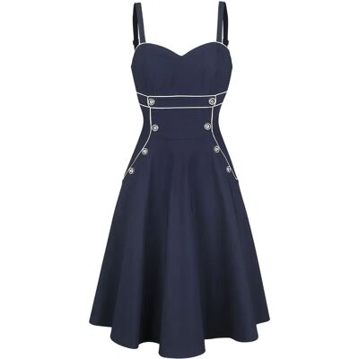 Voodoo Vixen Claudia Nautical Flared Dress - Kleid Voodoo Vixen Claudia Nautical Flared Dress - Kleid