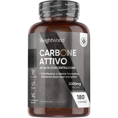 WeightWorld Cápsulas de Carvão Ativado - Veganas & Naturais - Apoio à Digestão WeightWorld Cápsulas de Carvão Ativado - Veganas & Naturais - Apoio à Digestão