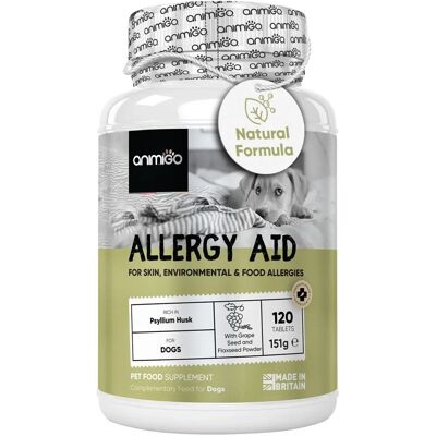 Animigo Compresse per Allergie per Cani - Sollievo Naturale - 120 Compresse Animigo Compresse per Allergie per Cani - Sollievo Naturale - 120 Compresse