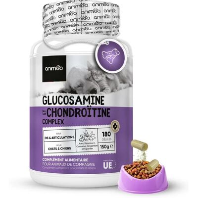 Animigo Glucosamina per Cani & Gatti - 180 Capsule - Supporto di Fianchi & Articolazioni Animigo Glucosamina per Cani & Gatti - 180 Capsule - Supporto di Fianchi & Articolazioni