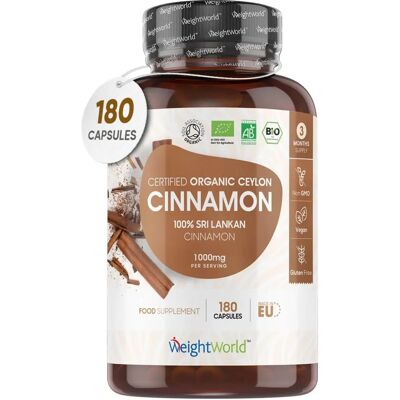 WeightWorld Cápsulas de Canela de Ceilândia Orgânicas - Apoia a Digestão e o Metabolismo WeightWorld Cápsulas de Canela de Ceilândia Orgânicas - Apoia a Digestão e o Metabolismo