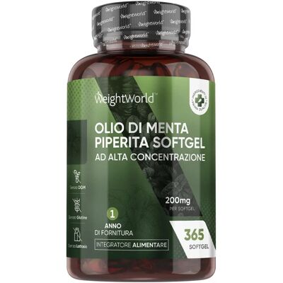 MaxMedix Peppermint Oil Capsules Softgels 200mg - 1 Year Supply - High Strength Peppermint Essential Oil - Easy to Digest & Fast Absorbing MaxMedix Peppermint Oil Capsules Softgels 200mg - 1 Year Supply - High Strength Peppermint Essential Oil - Easy to Digest & Fast Absorbing