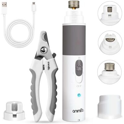 Animigo Limaunghie per gatti e cani - Silenziosa, senza dolore & a 2 velocità - Alternativa sicura ai tagliaunghie - Ricarica USB Animigo Limaunghie per gatti e cani - Silenziosa, senza dolore & a 2 velocità - Alternativa sicura ai tagliaunghie - Ricarica USB