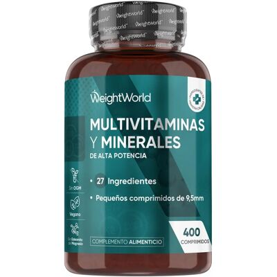 WeightWorld Multivitaminas - 27 Vitaminas & Minerais - 400 Comprimidos WeightWorld Multivitaminas - 27 Vitaminas & Minerais - 400 Comprimidos