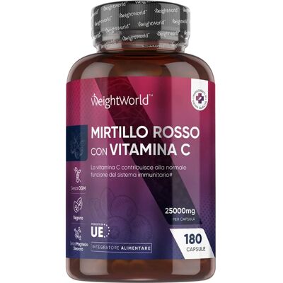 WeightWorld Cranberry Capsules High Strength 50000mg - 180 Vegan Capsules with Vitamin C - Alternative to Cranberry Tablets WeightWorld Cranberry Capsules High Strength 50000mg - 180 Vegan Capsules with Vitamin C - Alternative to Cranberry Tablets