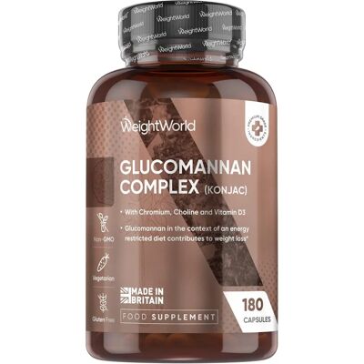 WeightWorld Complesso di Glucomannano - 3000mg - Integratore di fibra vegetale - Capsule WeightWorld Complesso di Glucomannano - 3000mg - Integratore di fibra vegetale - Capsule
