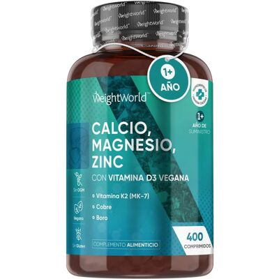 WeightWorld Vegan Calcium Magnesium Zinc & Vitamin D K2 - 1 Year Supply WeightWorld Vegan Calcium Magnesium Zinc & Vitamin D K2 - 1 Year Supply