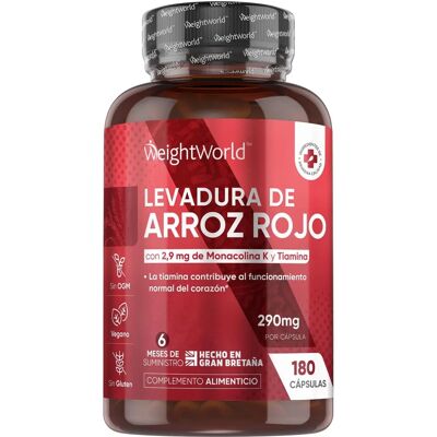 WeightWorld Riso Vermelho Fermentado 180 Cápsulas - Suplemento Alimentar WeightWorld Riso Vermelho Fermentado 180 Cápsulas - Suplemento Alimentar