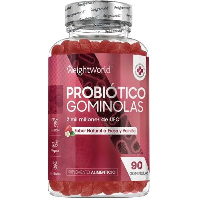 Gomas probióticas veganas WeightWorld - 45 dias - Morango & Baunilha - Saúde intestinal Gomas probióticas veganas WeightWorld - 45 dias - Morango & Baunilha - Saúde intestinal