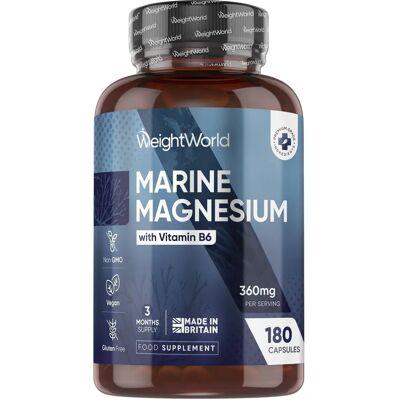 WeightWorld Magnesio marino con vitamina B6 - 180 capsule WeightWorld Magnesio marino con vitamina B6 - 180 capsule