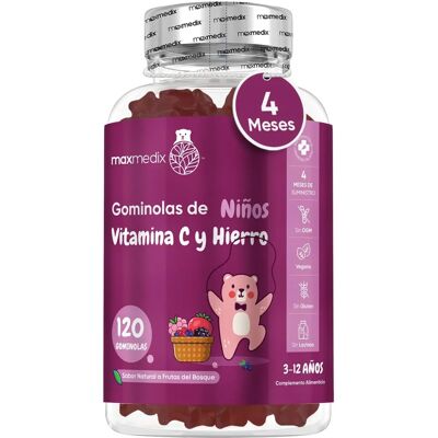 Maxmedix Kids Iron & Vitamin C Gummies - 4 Months Supply - Berry Flavor Maxmedix Kids Iron & Vitamin C Gummies - 4 Months Supply - Berry Flavor